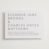 "Kismet" - Letterpress Wedding Invitations in Soft Black by Alston Foster - Front