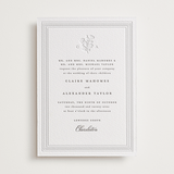 "Heirloom" - Letterpress Wedding Invitations in Graphite by Creo Study - Front