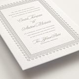 "Shell Border" - Letterpress Wedding Invitations in Dove Grey by Vera Lim - Detail
