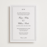 "The Ritz" - Letterpress Wedding Invitations in Soft Black by Jenna Holcomb - Front