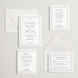 "The Ritz" - Letterpress Wedding Invitations in Soft Black by Jenna Holcomb - Invitation Suite