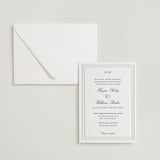 "The Ritz" - Letterpress Wedding Invitations in Soft Black by Jenna Holcomb - Invitation with Envelope