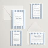 "Catamaran" - Letterpress Wedding Invitations in Provincial Blue by Morgan Kendall - Invitation Suite
