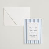 "Catamaran" - Letterpress Wedding Invitations in Provincial Blue by Morgan Kendall - Invitation with Envelope