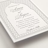 "Kamal" - Letterpress Wedding Invitations in Soft Black by Oma N. Ramkhelawan - Detail