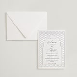 "Kamal" - Letterpress Wedding Invitations in Soft Black by Oma N. Ramkhelawan - Invitation with Envelope