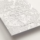 "Subtle Marble" - Letterpress Wedding Invitations in Soft Black by Erin L. Wilson - Detail