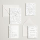 "Subtle Marble" - Letterpress Wedding Invitations in Soft Black by Erin L. Wilson - Invitation Suite