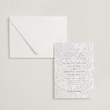 "Subtle Marble" - Letterpress Wedding Invitations in Soft Black by Erin L. Wilson - Invitation with Envelope