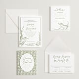 "Marshland" - Letterpress Wedding Invitations in Pistachio by Oscar and Emma - Karly Depew - Invitation Suite