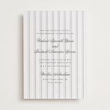 "Striped" - Letterpress Wedding Invitations in Soft Black by Baumbirdy - Front