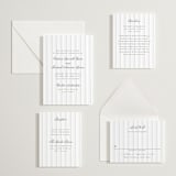 "Striped" - Letterpress Wedding Invitations in Soft Black by Baumbirdy - Invitation Suite