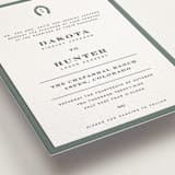 "The Ranch" - Letterpress Wedding Invitations in Stone by Jenna Holcomb - Detail