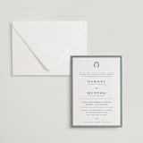 "The Ranch" - Letterpress Wedding Invitations in Stone by Jenna Holcomb - Invitation with Envelope
