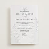 "Evergreen" - Letterpress Wedding Invitations in Stone by Teju Reval - Front