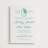 "Lakeview" - Letterpress Wedding Invitations in Shamrock by Claudia Orengo - Front