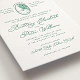 "Lakeview" - Letterpress Wedding Invitations in Shamrock by Claudia Orengo - Detail