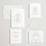 "simply happy" - Letterpress Wedding Invitations in Scarlet by Deborah Chou - Invitation Suite