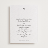 "Lover's Lantern" - Letterpress Wedding Invitations in Soft Black by Blustery August - Front