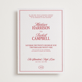 "Vermilion" - Letterpress Wedding Invitations in Scarlet by Jenna Holcomb - Front