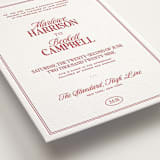 "Vermilion" - Letterpress Wedding Invitations in Scarlet by Jenna Holcomb - Detail