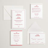 "Vermilion" - Letterpress Wedding Invitations in Scarlet by Jenna Holcomb - Invitation Suite