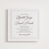 "Infinite" - Letterpress Wedding Invitations in Soft Black by Alston Foster - Front