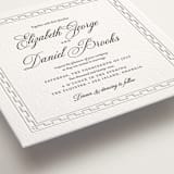 "Infinite" - Letterpress Wedding Invitations in Soft Black by Alston Foster - Detail