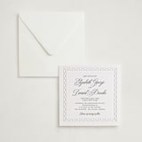 "Infinite" - Letterpress Wedding Invitations in Soft Black by Alston Foster - Invitation with Envelope