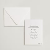 "Cornelia" - Letterpress Wedding Invitations in Soft Black by Megan Davis - Invitation with Envelope