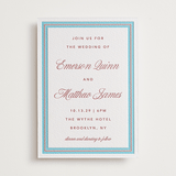 "Charm" - Letterpress Wedding Invitations in Rosewood by Kelly Watkins - Front