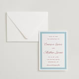 "Charm" - Letterpress Wedding Invitations in Rosewood by Kelly Watkins - Invitation with Envelope