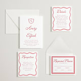 "Prep School" - Letterpress Wedding Invitations in Scarlet by Morgan Kendall - Invitation Suite