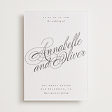 "Forever" - Letterpress Wedding Invitations in Soft Black by Hudson meet Rose - Front