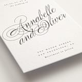"Forever" - Letterpress Wedding Invitations in Soft Black by Hudson meet Rose - Detail