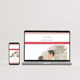 "Classic Cherries" - Letterpress Wedding Invitations in Scarlet by Charter Oaks Creative - FREE Wedding Website