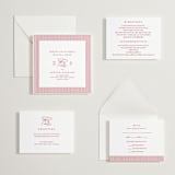 "Classic Cherries" - Letterpress Wedding Invitations in Scarlet by Charter Oaks Creative - Invitation Suite