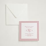 "Classic Cherries" - Letterpress Wedding Invitations in Scarlet by Charter Oaks Creative - Invitation with Envelope