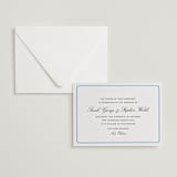 "Aperitif" - Letterpress Wedding Invitations in Sky Blue by Megan Davis - Invitation with Envelope