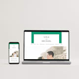 "Classic Initials" - Letterpress Wedding Invitations in Soft Black by mo kelley - FREE Wedding Website