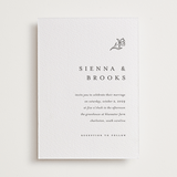 "Floral Cascade" - Letterpress Wedding Invitations in Soft Black by Pixel and Hank - Front