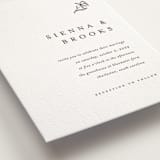 "Floral Cascade" - Letterpress Wedding Invitations in Soft Black by Pixel and Hank - Detail