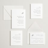 "Floral Cascade" - Letterpress Wedding Invitations in Soft Black by Pixel and Hank - Invitation Suite