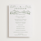 "On The Horizon" - Letterpress Wedding Programs in Mint by Paper Sun Studio - Front
