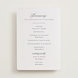 "classic composition" - Letterpress Wedding Programs in Soft Black by Olivia Raufman - Front