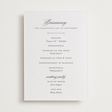 "classic composition" - Letterpress Wedding Programs in Soft Black by Olivia Raufman - Front