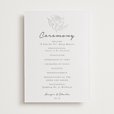 "my dearest" - Letterpress Wedding Programs in Soft Black by Qing Ji - Front