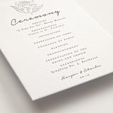 "my dearest" - Letterpress Wedding Programs in Soft Black by Qing Ji - Detail