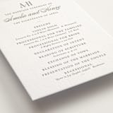 "Hepburn" - Letterpress Wedding Programs in Moss by Megan Davis - Detail