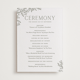 "Beauty of Nature" - Letterpress Wedding Programs in Moss by Oscar and Emma - Karly Depew - Front